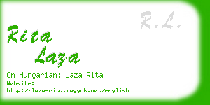 rita laza business card